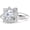 White, variant on Elegant Lotus Flower Round Cut Diamond Wedding Engagement Ring For Women In 925 Sterling Silver 14K Rose Gold Plating