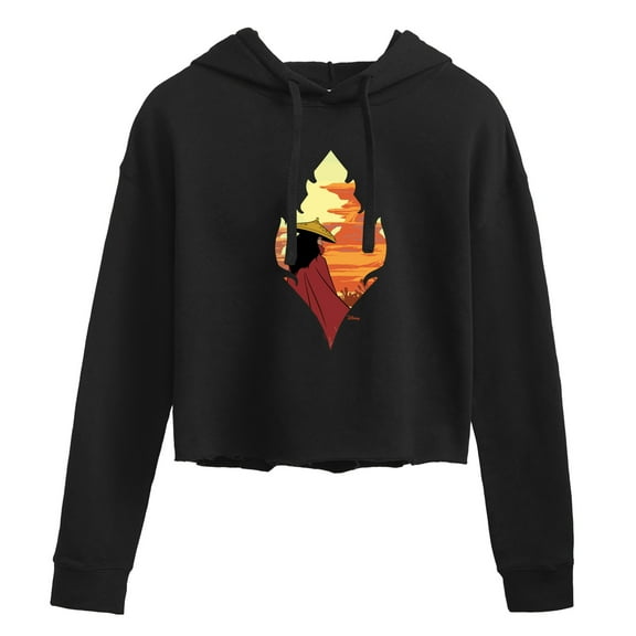 Raya and the Last Dragon - Raya Silhouette - Juniors Cropped Pullover Hoodie