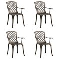 thumbnail image 1 of vidaXL Garden Chairs 4 pcs Cast Aluminium Bronze, 1 of 5