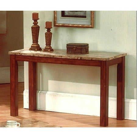 faux marble table sutter sofa cherry finish