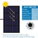thumbnail image 3 of Lámpara colgante LED solar para exteriores de 3 W con cable de 3,45 m, linterna solar portátil con panel solar, bombilla LED solar recargable para pesca, camping, emergencias, jardín, 2 juegos, 3 of 5