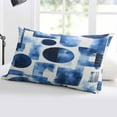 thumbnail image 5 of Blue Geometric Throw Pillow Cover 20 x 26 Inch Decorative Pillow Cover Modern Abstract Vintage Art Aesthetic Lumbar Pillowcase Seasonal Rectangle Cushion Case for Couch Sofa Bed Living Room, 5 of 7