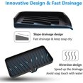 thumbnail image 6 of 3-Pack Silicone Soap Dish, Sponge Holder for Sink, Kitchen Soap Tray, Bathroom Soap Holder, Sponge Tray with Drain (Black), 6 of 7