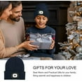 thumbnail image 7 of Unisex Hat with Light, 2 Pack USB Rechargeable Hands Free Headlamp LED Beanie,Gifts for Dad Father Men Husband Winter Warm Knitted Cap (Black & Black), 7 of 7