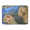 thumbnail image 1 of 19 x 27 in. Yorkshire Terrier Yorkie Satin & Lace Machine Washable Memory Foam Mat, 1 of 1