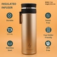 thumbnail image 4 of Ozizo Insulated Thermos Infuser for Loose Tea, 18 oz Insulated Stainless Steel Travel Thermos Mug, 4 of 7
