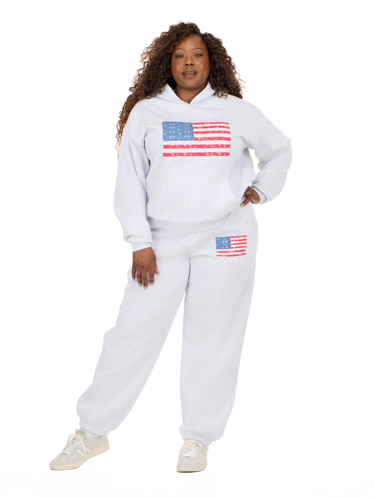 Forever 21 Women's and Women's Plus Americana Oversized Hoodie, Sizes XXS-4X