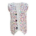 thumbnail image 7 of hengsof Boys Girls Sequin Waistcoat Sleeveless Hip-hop Jazz Dance Stage Performance Costume Vest Tops, 7 of 7