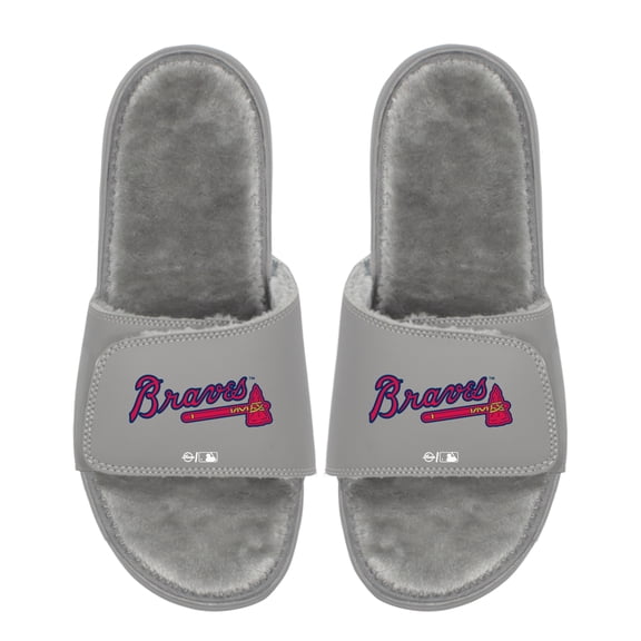 Unisex ISlide Atlanta Braves Logo Fur Slide Sandals