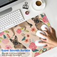 thumbnail image 4 of Long Mouse Pads for Desk,German Shepherd with Pioneer Flower Desk Mats on Top Of Desks, Desk Mouse Pad Extra Large with 3mm Non-Slip Base and Stitched Edge for Gaming,Office,Work,Home 31.5"x11.8", 4 of 6