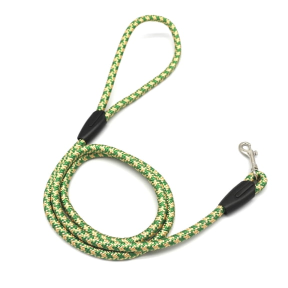 Barhoo Lightweight Strong Green Dog Leash for Small and X-Small Dogs, Highly Reflective Rope Puppy Leash for Casual Walks, Durable Traction Leash with Secure Hook and Comfortable Grip