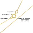 thumbnail image 2 of Solid 10k Gold 0.5MM Rope Chain Necklace. Unisex Chain - Choice of Metal Colors & 16" or 18" or 20" Lengths, 2 of 9