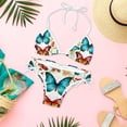 thumbnail image 6 of Flower Butterfly Detachable Sponge Adjustable Strap Bikini Set Two-Pack Swimsuit for Women, 6 of 6