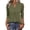 Army Green, variant on V Neck Shirts for Women 3/4 Sleeve Pleated Tunic Top Loose Fit Button Down Solid Colors Blouse Sky Blue L