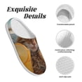 thumbnail image 5 of Rateoe Relaxing Cat With Orange Juice Print Women's Men's Cotton Knit Slippers Lightweight Memory Foam Indoor House Shoes with Anti-Skid Sole-40/41, 5 of 7