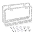 thumbnail image 1 of Hweilai Sparkly Stylish Rhinestone Car License Plate Frames Set of 2, 1 of 4