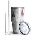 thumbnail image 2 of 30oz Multicolor Christmas Tree Pattern Tumblers Stainless Steel Tumbler with Lid and Straw,Vacuum Insulated Double Wall Travel Tumbler Cups Mug with Cleaning Brush for Coffee,Tea, 2 of 7