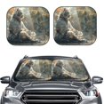 thumbnail image 2 of Balery Forest Meditating White Tiger Parasol para parabrisas de coche de 2 piezas | Parasol plegable para parabrisas delantero de coche para la mayoría de sedanes-Large, 2 of 6