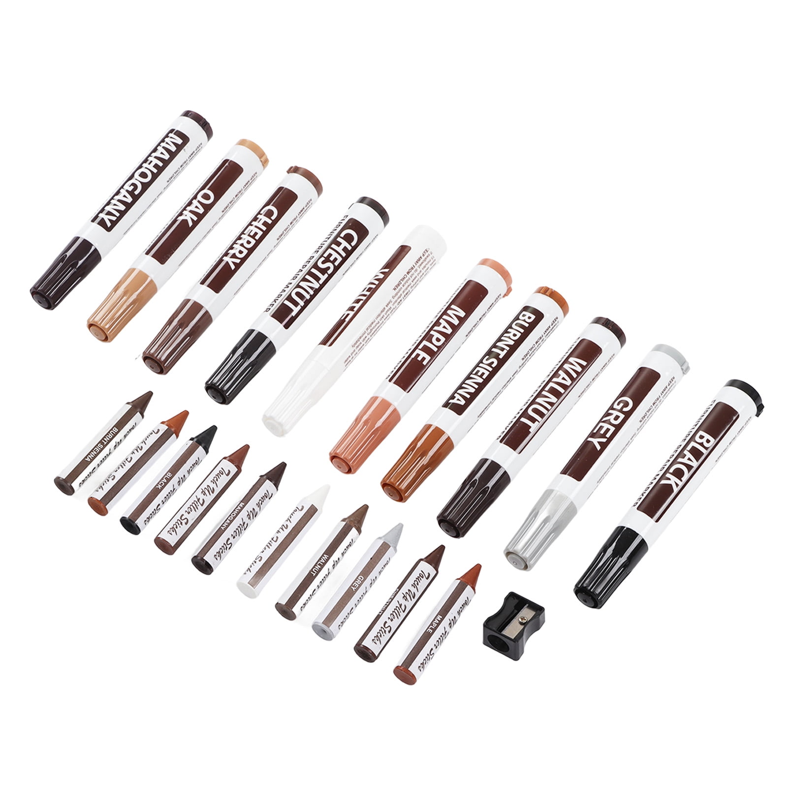Wood Furniture Markers, Assorted Color Furniture Markers Scrub Resistant 10Pcs  For Table