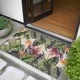 thumbnail image 5 of 2x3 Door Mat Rug, Palm Leaves Non-Skid Rubber Backing Large Rectangle Rugs - Living Room Bedroom Home Office, Summer Botanical Tropical Plants Rustic Indoor Floor Mat Carpets Washable Rug, 5 of 9