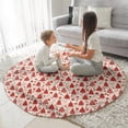 thumbnail image 3 of Red Christmas Tree Pattern Round Blanket,Comfortable Soft Flannel Throw Blanket,All Season,Warm Lightweight Blankets for Sofa Bed Couch Living Room Chair 60"x60", 3 of 5