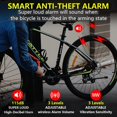 thumbnail image 2 of Luz trasera de bicicleta inteligente: Luz de freno trasera de bicicleta, recargable por USB, alarma antirrobo inalámbrica, luz trasera, luces traseras intermitentes LED rojas automáticas, im, 2 of 4