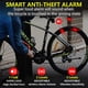 thumbnail image 2 of (2 piezas) Luz trasera de freno de bicicleta USB recargable inalámbrica antirrobo alarma luz trasera automática LED rojo intermitente luces traseras impermeable ciclismo de carretera luz est, 2 of 4