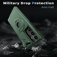thumbnail image 2 of Decase for Samsung Galaxy S23 Ultra Military Grade Protection Case,Compatible with MagSafe,Built-in Rotation Ring Holder Stand, Slide Camera Lens Protector,Slim Anti-Scratch Shockproof Cover,Darkgreen, 2 of 6