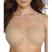 Olga Womens Sheer Leaves Minimizer Bra Style-35519