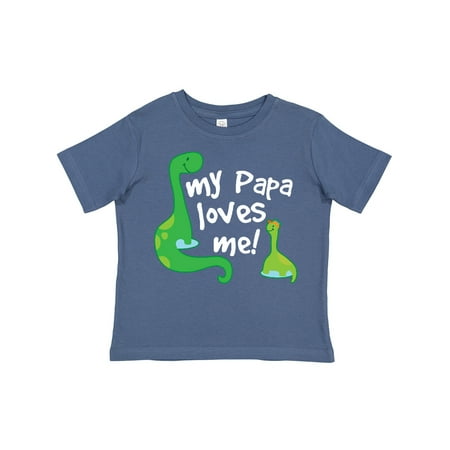 

Inktastic My Papa Loves Me Dinosaur Gift Toddler Boy Girl T-Shirt
