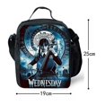 thumbnail image 2 of Wednesday The Addams Family Printed Lunch Bag Primary School Insulated Lunch Box Meal Bag, 2 of 3