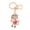 Red, variant on Alloy Tiger Keychain Rhinestone Colorful Enamel 3D Tiger Charm with Keyring Baseball Player Tiger Keychain Gift for Teens Baseball Lovers