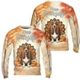 thumbnail image 3 of Happy Thanksgiving Basset Hound Turkey Costume Pumpkins Autumn Leaves All Over Print 3D Sweatshirt Unisex Merch Bassets Dog Breed Lovers Gifts Idea - 13014, 3 of 6