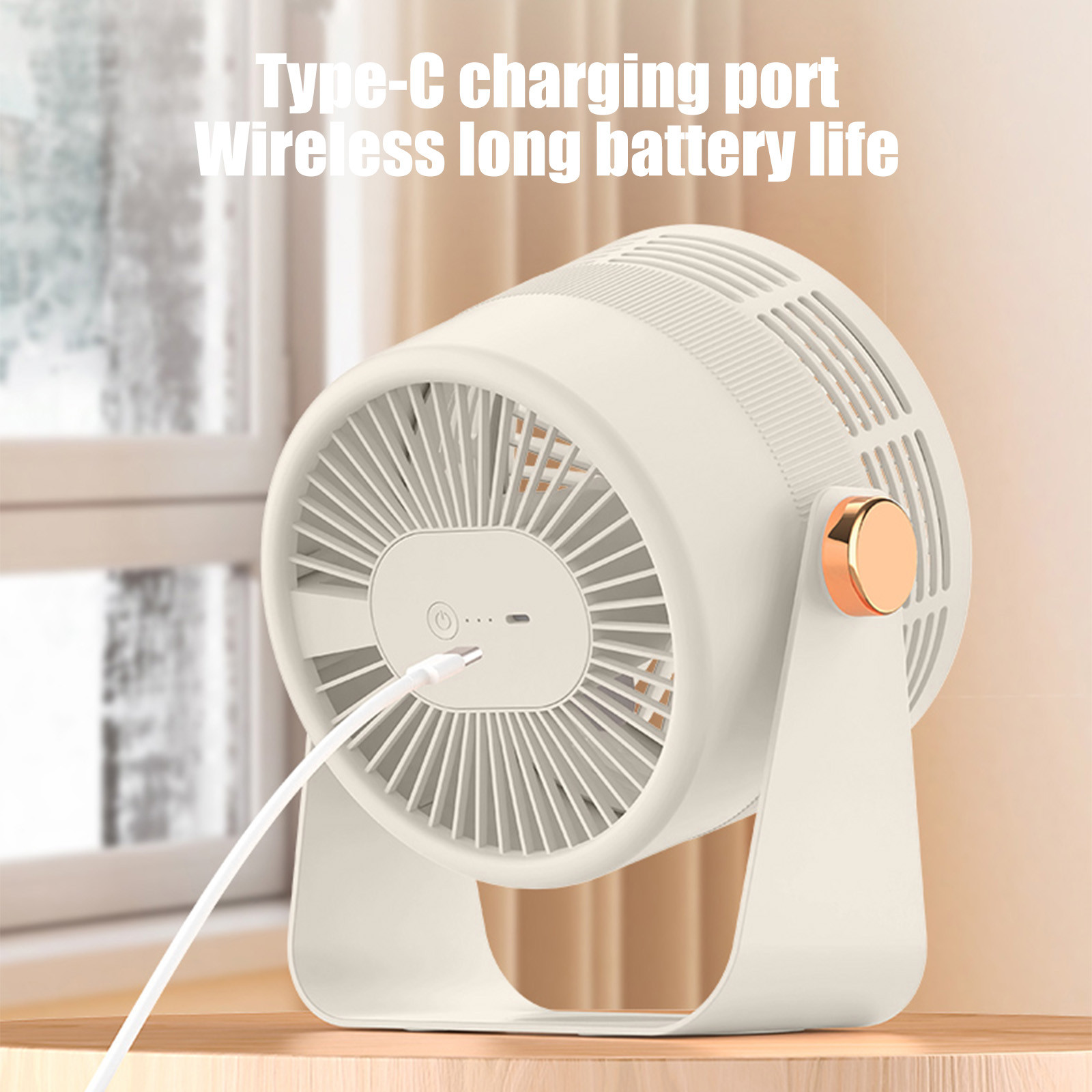 Loyerfyivos Air Circulation Fan,Home Rechargeable,Bedroom Typhoon Circulation Fan,16 Feet,Strong Airflow,90 Degree Adjustable Tilting Angle,Low Noise,3 Wind Speed