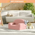 thumbnail image 7 of COZONY 2-in-1 Kids Sofa Chair, Convertible Toddler Couch Lounger, Fold-Out Teddy Fleece Sofa Bed, 7 of 7