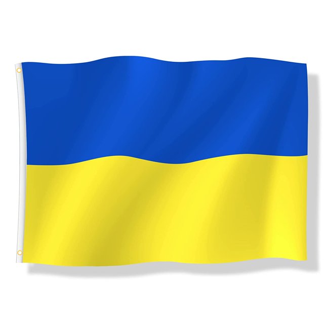 Bandera de Ucrania 150x90cm -- Banderas 2pcs LingWen 8390605498312