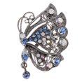 thumbnail image 2 of delicado broche mariposa broche de boda joyería azul Sunnimix Broche de mariposa de diamantes de imitación, 2 of 8