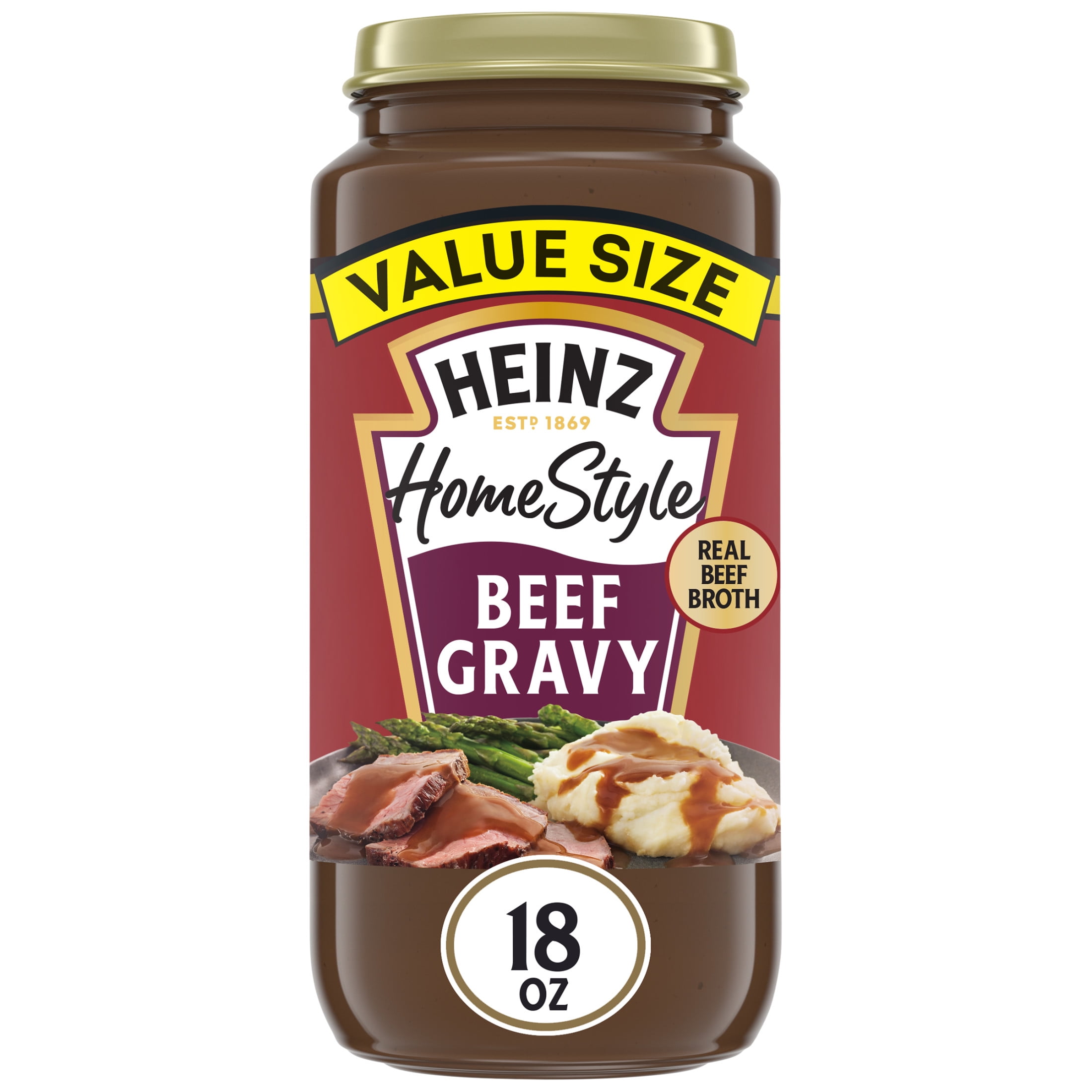 (12 pack) Heinz HomeStyle Beef Gravy Value Size, 18 oz Jar
