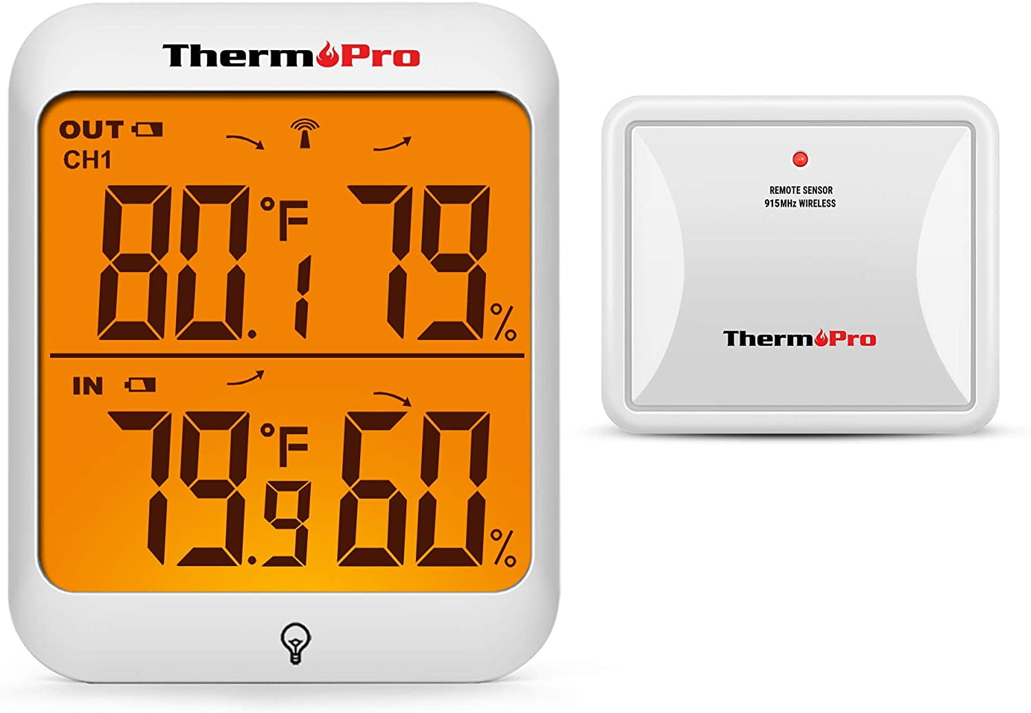 ThermoPro TP63B Indoor Outdoor Thermometer Wireless Hygrometer, 500FT  Inside Outside Thermometer, Remote Temperature Monitor with Cold-Resistant