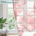 thumbnail image 3 of Pink Flower Beige Background Semi Sheer Curtains for Living Room Bedroom Set of 2 Insulated Window Drapes, 3 of 6