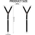 thumbnail image 2 of Shirt Stay for Men, 1 Pair Y-Style Shirt Stays Elastic Adjustable Men Shirts Garters Elastic Dress Shirts Garters Holder Straps with Non-slip Clips, 2 of 7