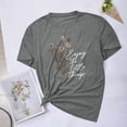 thumbnail image 2 of Camisetas de Verano de Mujer Pequeña Flor Impresa Cuello Redondo Manga Corta Superior, Verano Superior de las Mujeres, 2 of 8