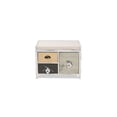 thumbnail image 3 of Baxton Studio Jacoby Modern Transitional Beige Fabric Upholstered and Multi-Colored Wood 3-Drawer Storage, 3 of 9