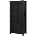 thumbnail image 4 of Dextrus Kitchen Pantry Cabinet with Doors & Drawers, Storage Cabinet with Adjustable Shelves, Black, 4 of 8