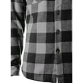 thumbnail image 5 of Ma Croix Mens Hooded Flannel Shirts Quilted Plaid Jacket, 5 of 9