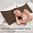 thumbnail image 5 of Dark Brown Rattan Body Pillow Covers 20"x60", Vintage Abstract Wicker Texture Soft Brushed Microfiber Breathable Throw Pillow Covers, Pillowcase with Zipper for Couch Sofa Bedroom Living Room, 5 of 9