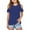 Dark Blue, variant on AWZXDE Girls Short Sleeve Cold Shoulder Top Cute Crew Neck Tee Casual Girls Tops Off Shoulder Shirt For Kids And Teens Dark Blue，5-6 Years