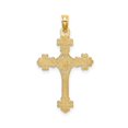 thumbnail image 3 of 14K Gold Beaded Tip Cross W/ Heart Center Charm, 3 of 4