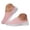 Pink, variant on Pandaie Womens Mesh Walking Mules Sneakers Knit Breathable Open Back Slip On Shoes Orthopedic Tennis Backless Slippers with Arch Support (Black,6.5)