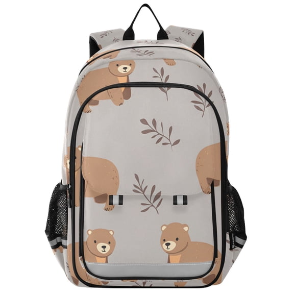FORMRS School Backpack 17" Student Travel Bag with Laptop Compartment, Cartoon Bear